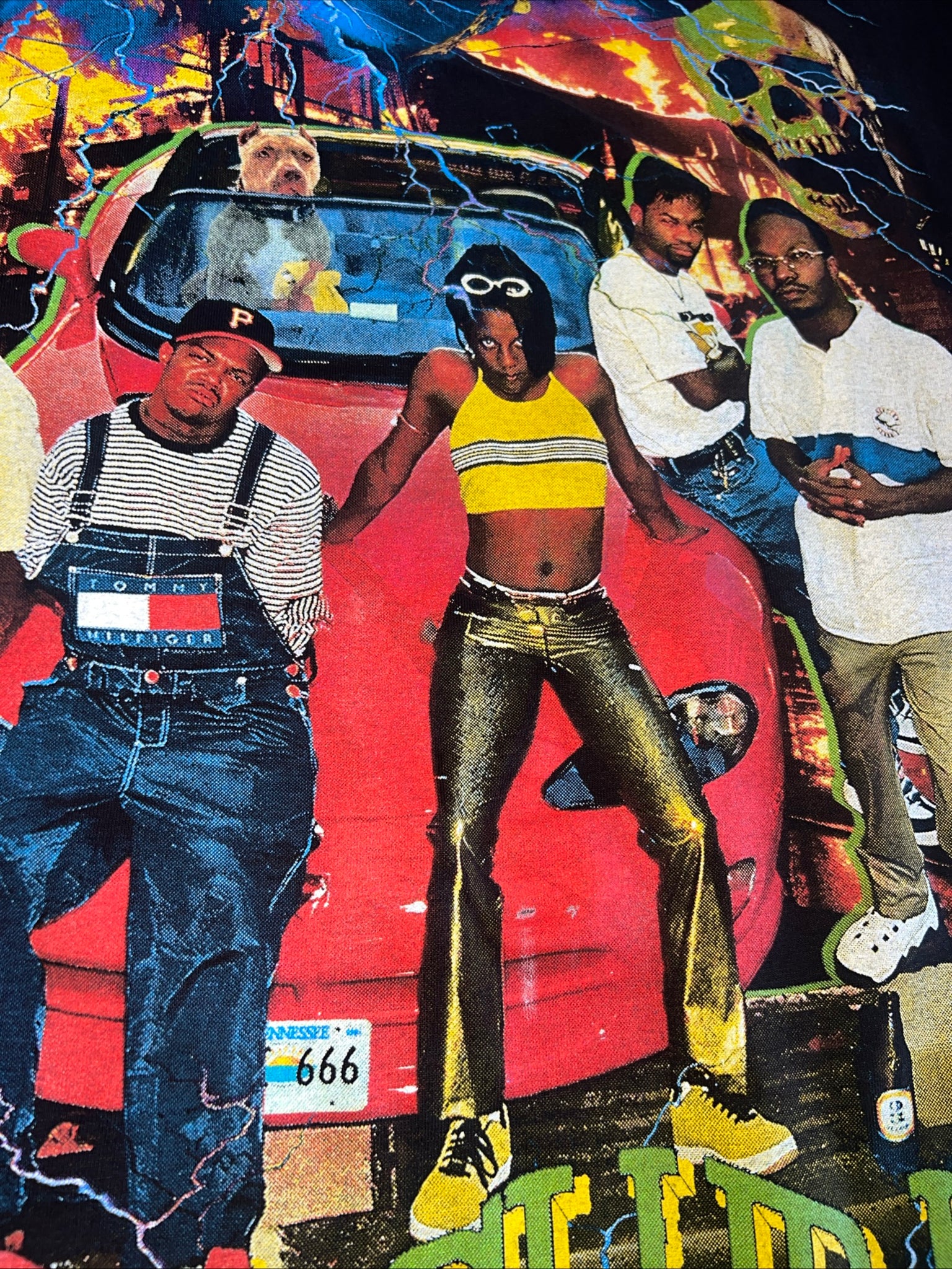 LOT of 8 Backstock Co Rap Hiphop XXL Tees/All Over Print/90s/2000s