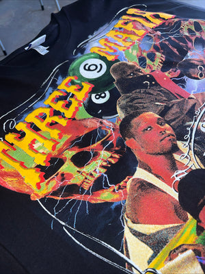 LOT of 8 Backstock Co Rap Hiphop XXL Tees/All Over Print/90s/2000s
