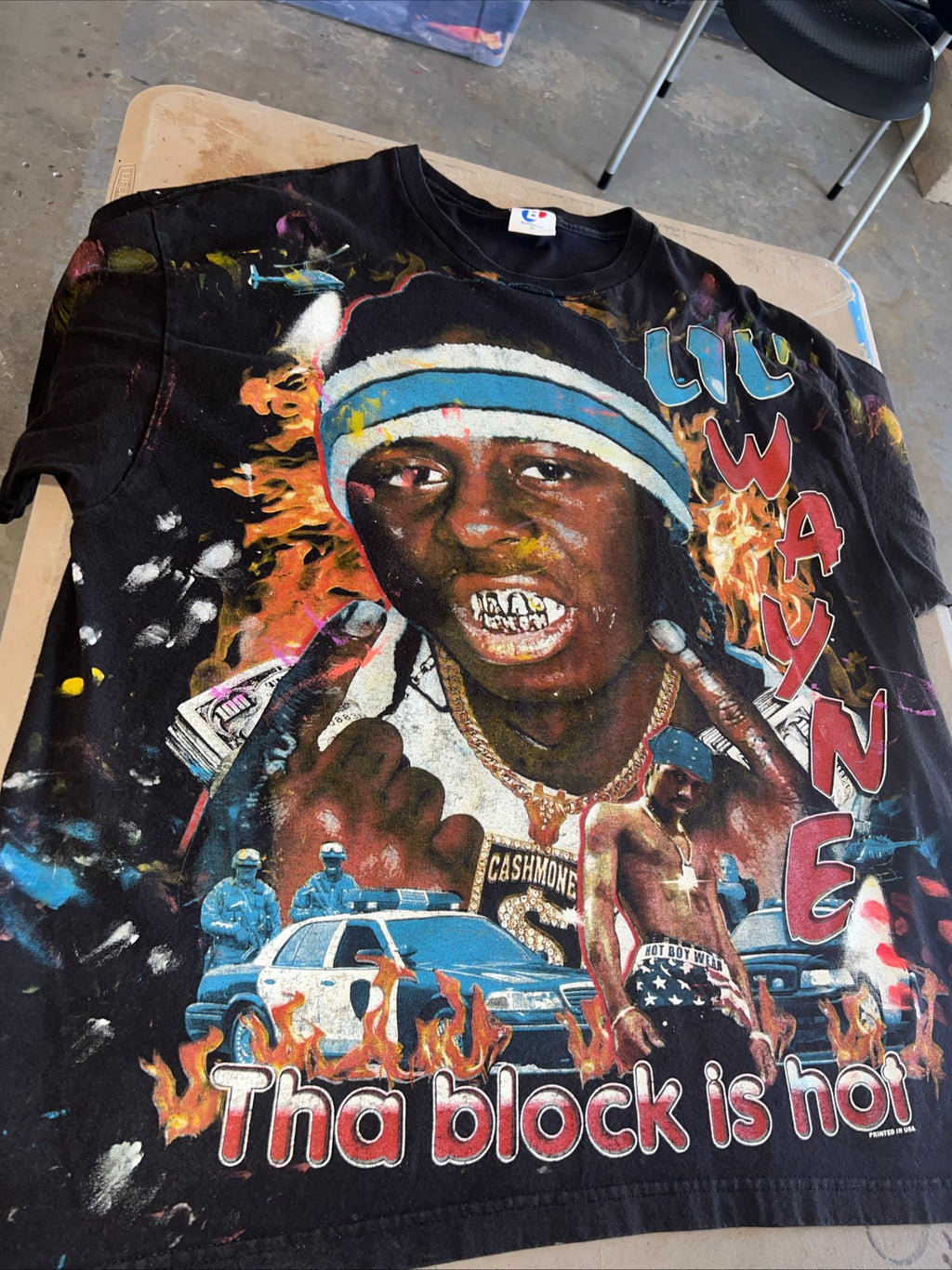 LOT of 8 Backstock Co Rap Hiphop XXL Tees/All Over Print/90s/2000s