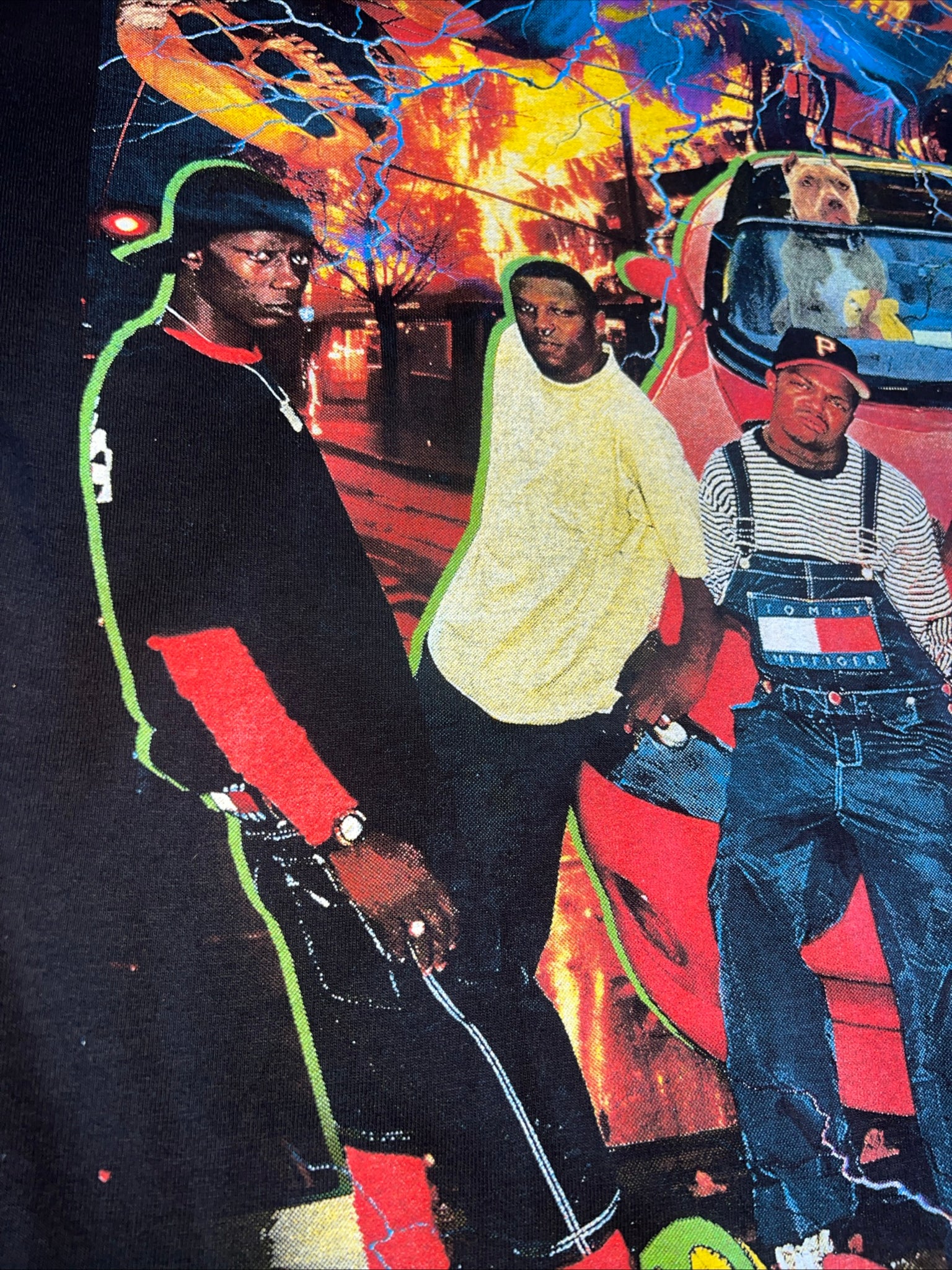 LOT of 8 Backstock Co Rap Hiphop XXL Tees/All Over Print/90s/2000s